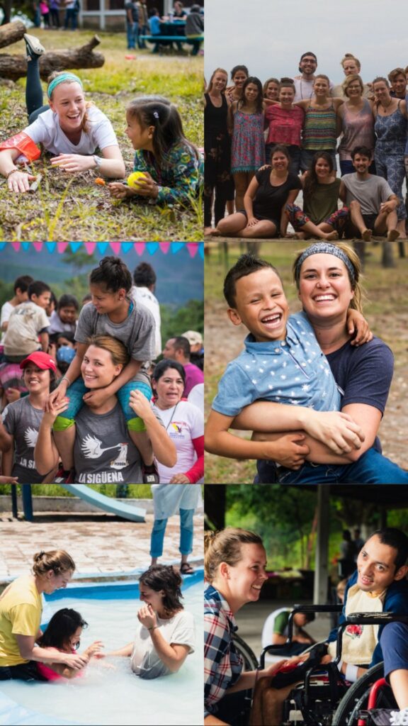 Bilder von VolontärInnen bei NPH in Lateinamerika